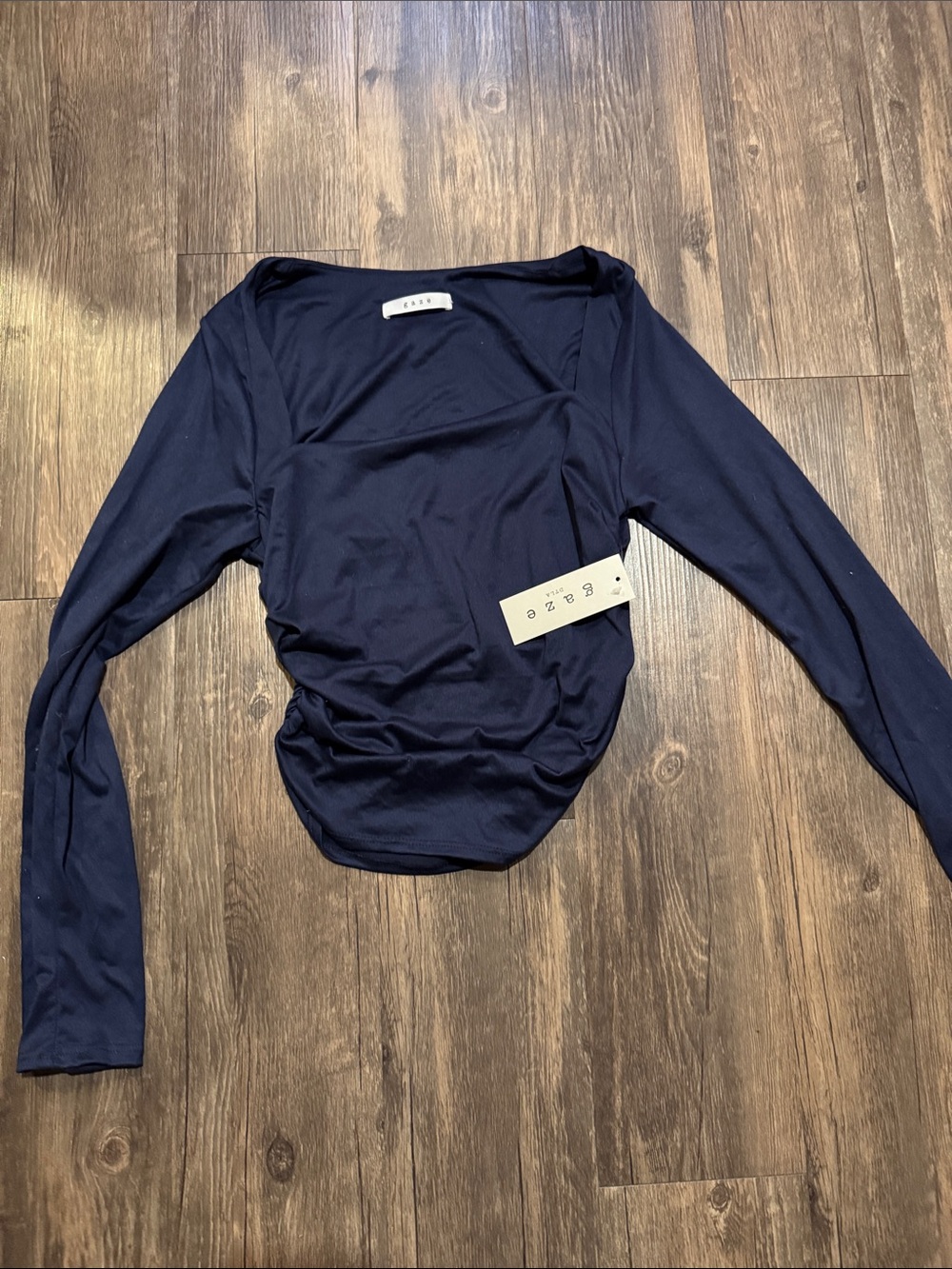 Gaze Long Sleeve Top in Navy Size Large BNWT